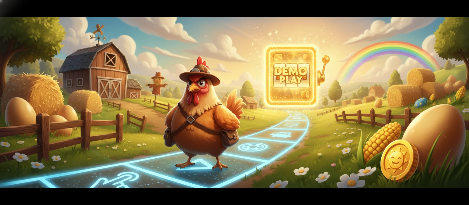 Captură cu interfața demo Chicken Road și butonul de pornire